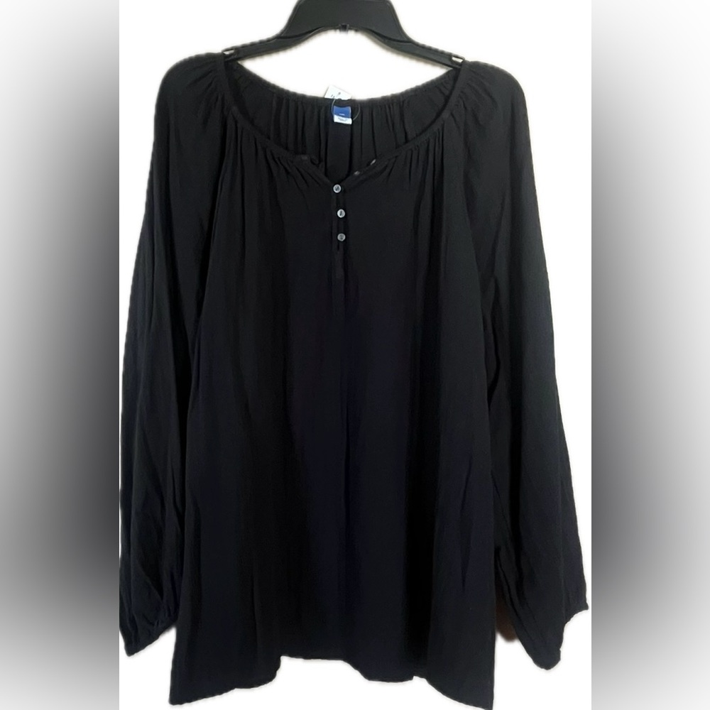 Old Navy Elegant Black Blouse with long sleeves. New with tags. Women’s size XXL